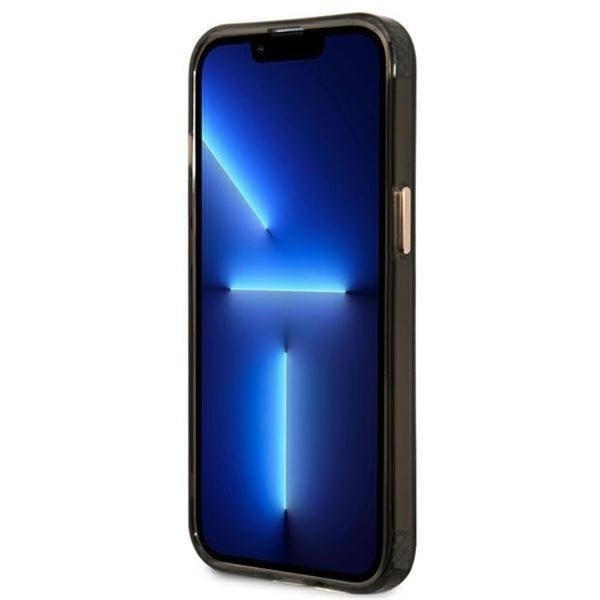 GUESS iPhone 13 Pro Skal MagSafe Gold Outline Translucent - Svart