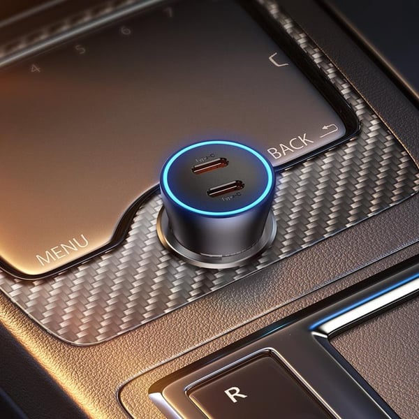Baseus Golden Autolaturi 40W 2 x USB-C - Harmaa