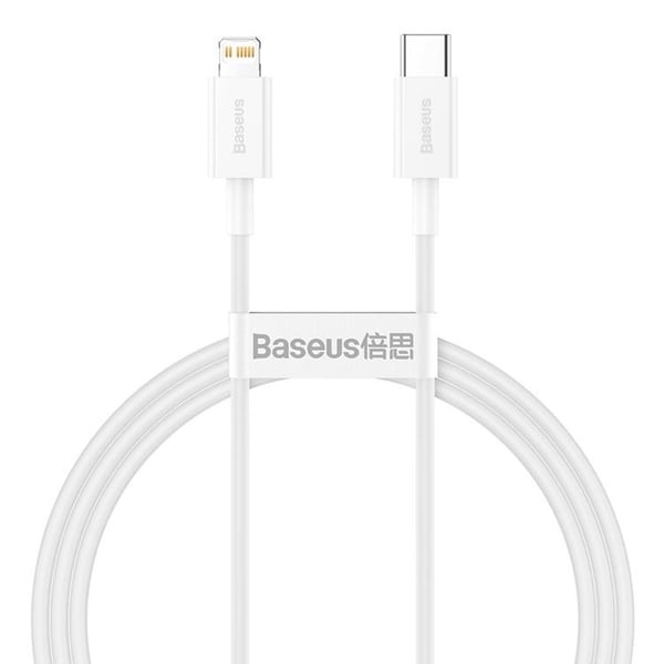 Baseus Superior USB-C till Lightning kabel 20 W 1m - Vit