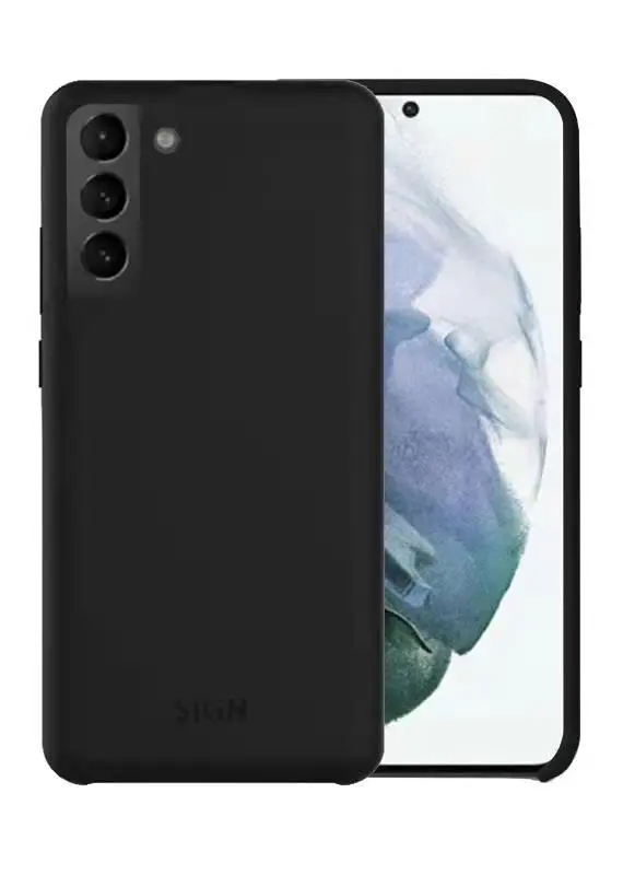 SiGN Galaxy S21 Skal Liquid Silicone - Svart