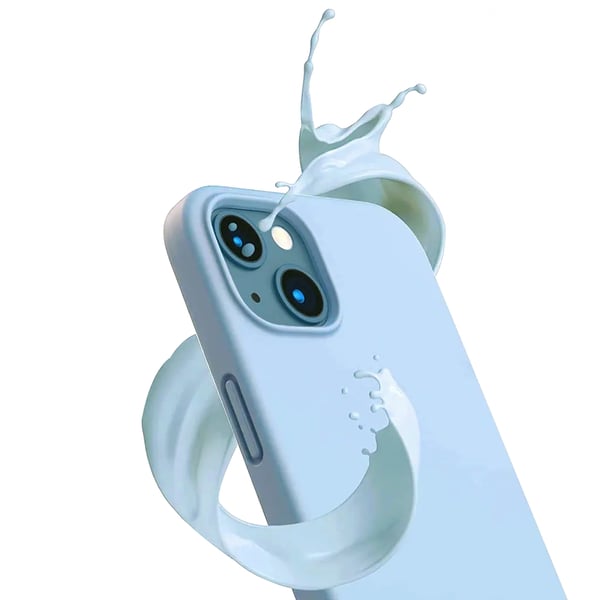 SiGN iPhone 14 Skal Liquid Silicone - Safir blå