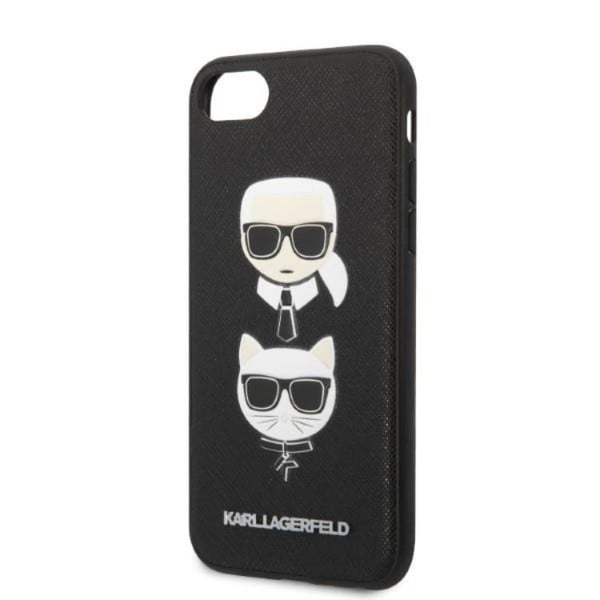 Karl Lagerfeld iPhone 7/8/SE Taske Saffiano Ikonisk Karl & Choupette Head