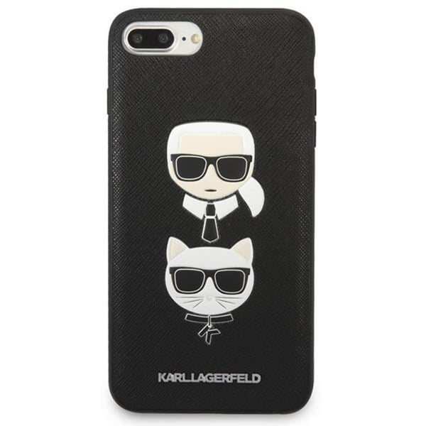Karl Lagerfeld iPhone 7/8 Plus Skal Saffiano Ikonik Karl & Choupette Head