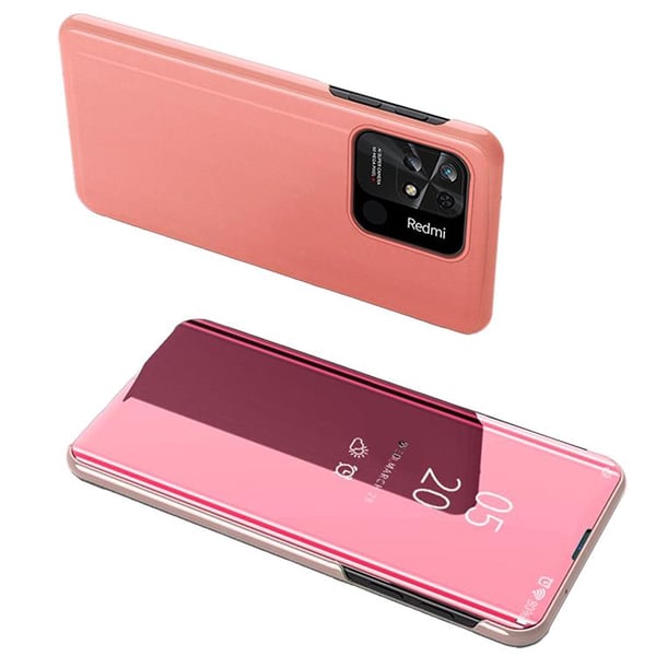 Xiaomi Redmi 10C Fodral Clear View Flip - Rosa