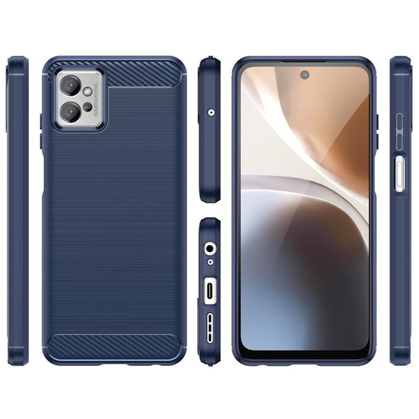 Xiaomi Poco F4 5G Skal Carbon Silicone - Blå