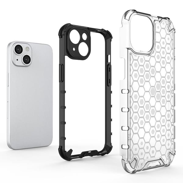 iPhone 14 Skal Honeycomb Armored Hybrid - Svart
