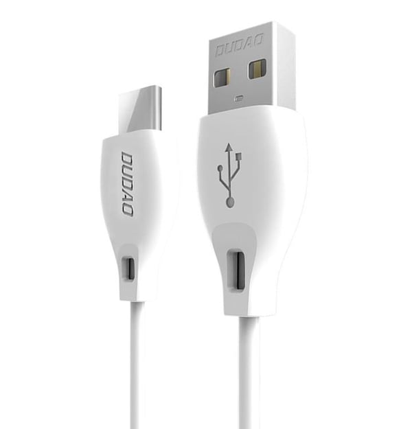 Dudao USB-C till USB-A kabel 1m - Vit Dudao USB-C till USB-A kabel 1m - Vit
