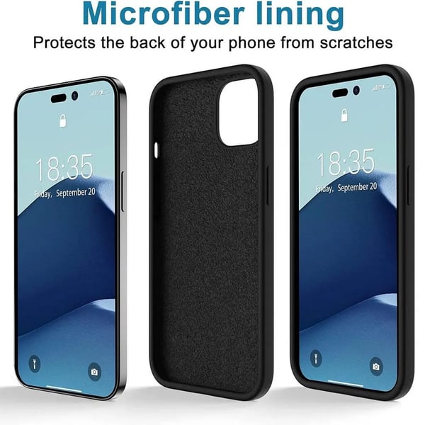 SiGN iPhone 14 Pro Skal Liquid Silicone - Svart