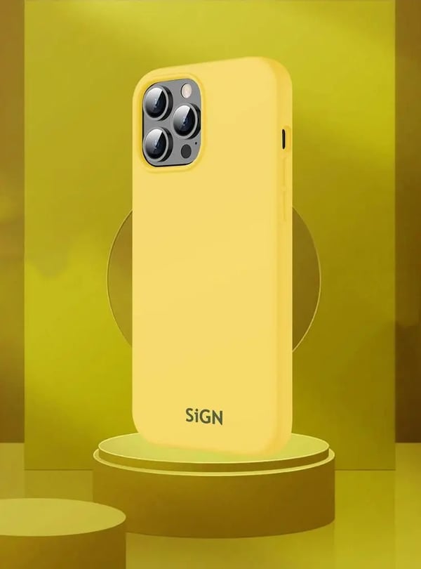 SiGN iPhone 14 Pro Max Skal Liquid Silicone - Gul