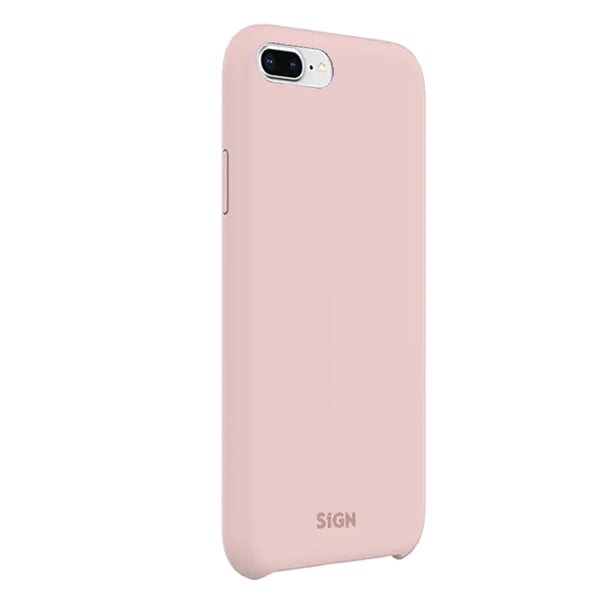 SiGN iPhone 7/8 Plus -kuori nestemäinen silikoni - vaaleanpunainen