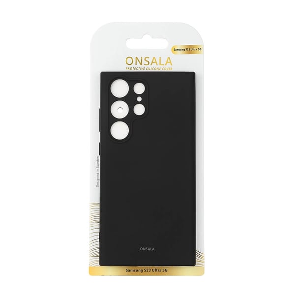 ONSALA Galaxy S23 Ultra 5G Skal Silikon - Svart