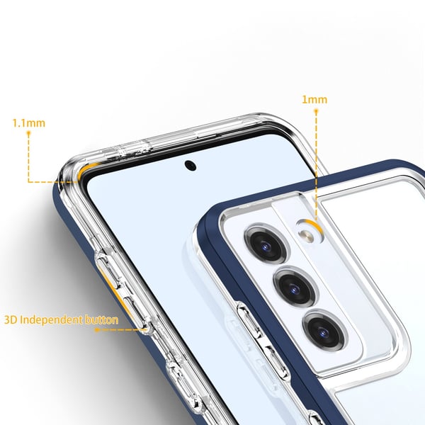 Galaxy S23 Skal Clear 3in1 - Blå