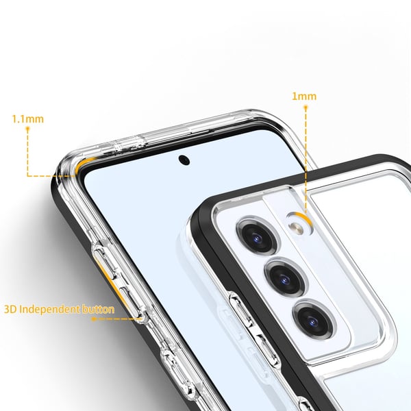 Galaxy S23 Skal Clear 3in1 - Svart