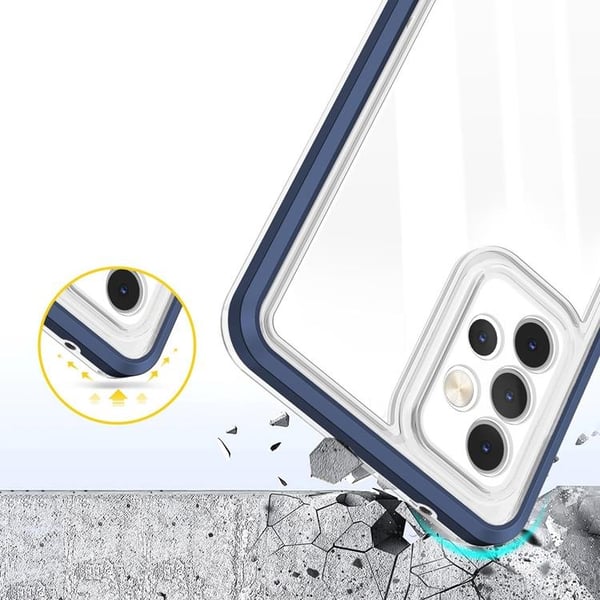 Galaxy A14 5G Ultra Skal Clear 3in1 - Blå