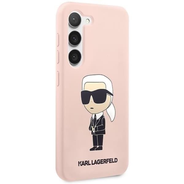 Karl Lagerfeld Mobilskal till Galaxy S23 Plus Silikon Ikonik - Rosa
