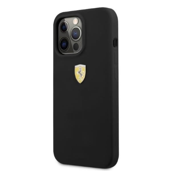 Ferrari iPhone 13 Pro Max Skal Magsafe Silicone Metal Logo - Svart