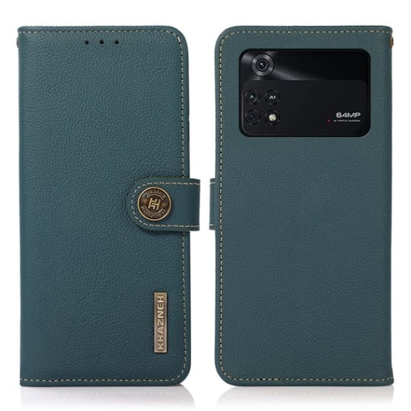 KHAZNEH Xiaomi Mi 11 Ultra Plånboksfodral Äkta Läder Kickstand - Grön