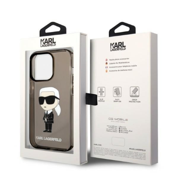 Karl Lagerfeld iPhone 14 Pro Max Skal Ikonik - Svart