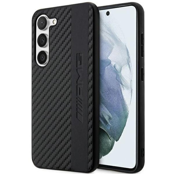 AMG Galaxy S23 Skal Carbon Stripe & Embossed - Svart