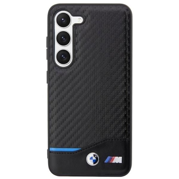 BMW Galaxy S23 Plus Cover Læder Kulstof - Sort