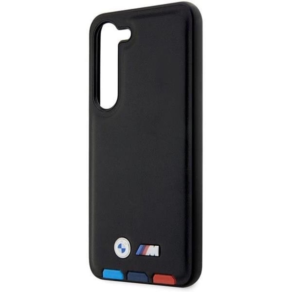 BMW Galaxy S23 Plus Skal Läder Stamp Tricolor - Svart