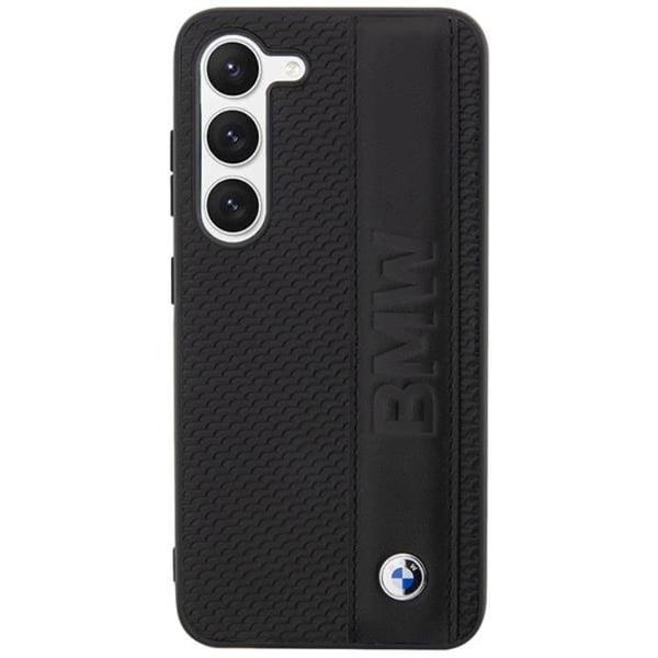 BMW Galaxy S23 Plus Skal Läder Textured & Stripe - Svart