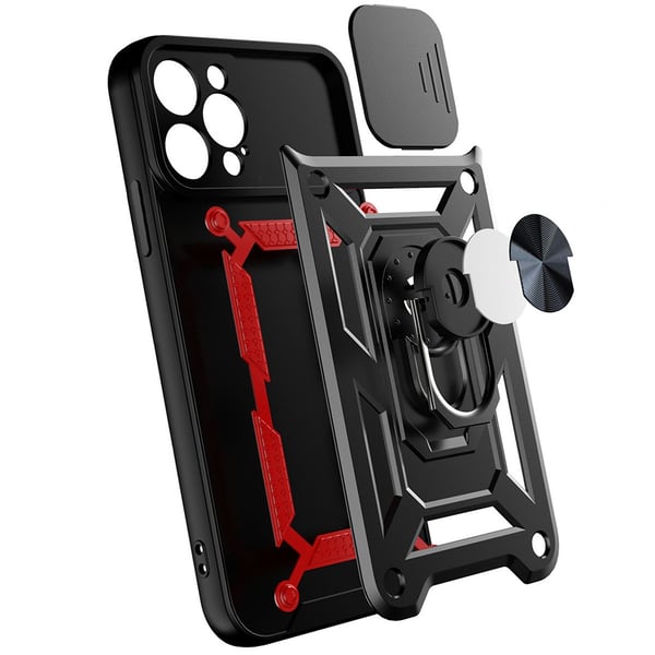 Motorola Moto G62 5G Skal Ringhållare Hybrid Armor Camshield - Svart
