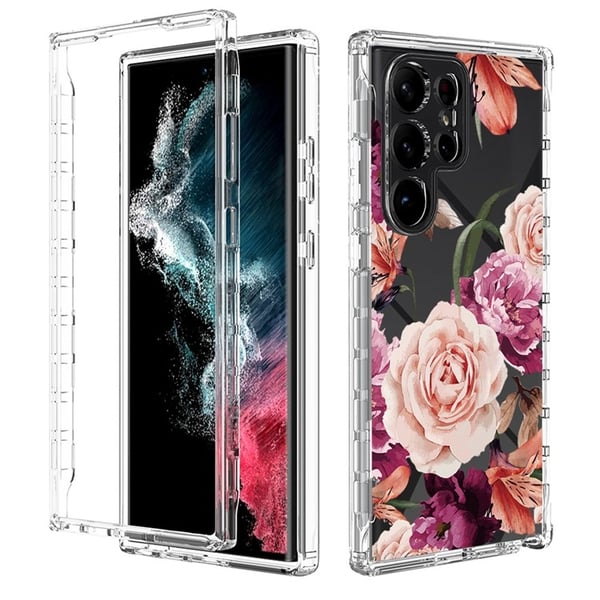 Galaxy S23 Ultra Skal Pattern Printing - Lila Flower