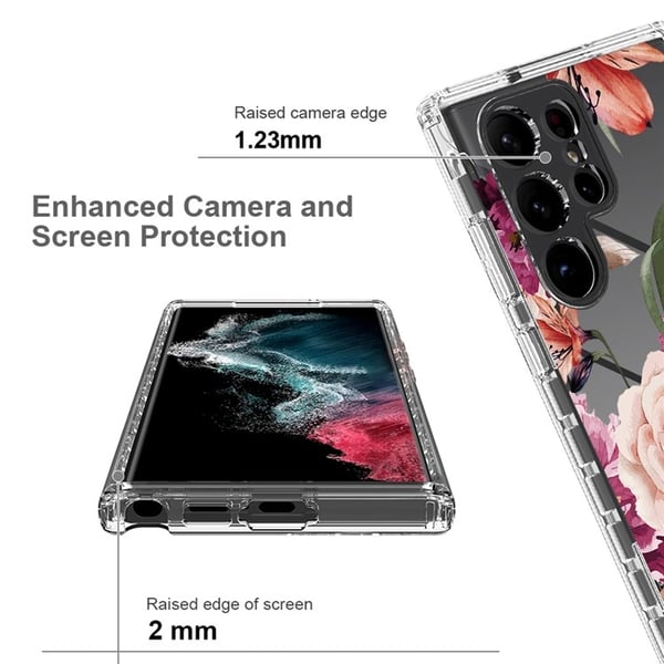 Galaxy S23 Ultra Skal Pattern Printing - Lila Flower
