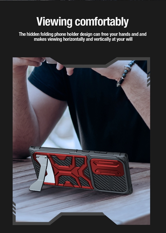 Nillkin Galaxy S23 Ultra Kuori Adventurer Pro Hybrid - Punainen
