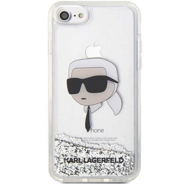 Karl Lagerfeld iPhone 7/8/SE (2020/2022) Skal Liquid Glitter Choupette Head