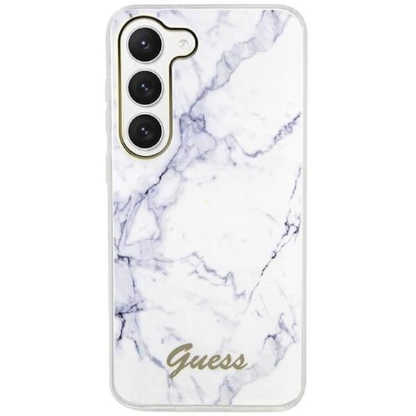 Guess Mobilskal till Galaxy S23 Plus Marble - Vit