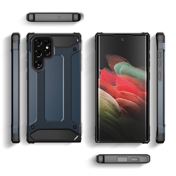 Telefontaske til Galaxy S23 Ultra Tough Armor - Sort