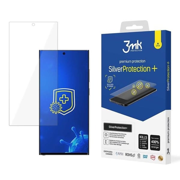 3mk Galaxy S23 Ultra Muovikalvo näytönsuoja Silver Protection+ 3mk Galaxy S23 Ultra Muovikalvo näytönsuoja Silver Protection+