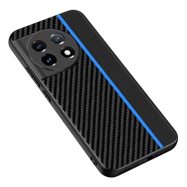 Mobilskal till OnePlus 11 5G Carbon Fiber PU-Läder - Orange
