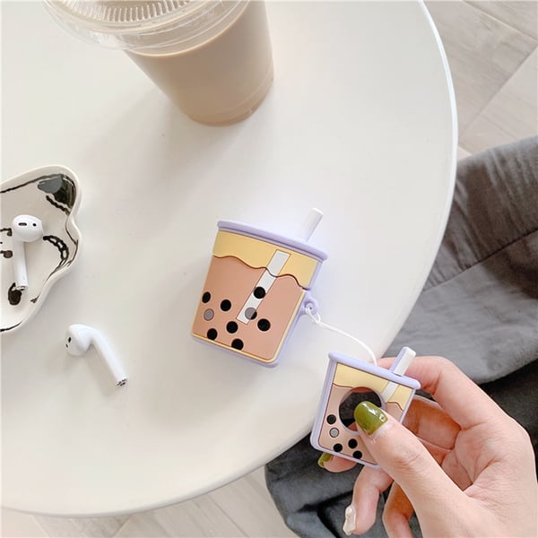 AirPods Pro Skal Boba Milk Tea Silikon - Beige
