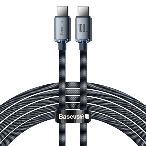 Baseus USB-C til USB-C Kabel 100W 2m - Sort Baseus USB-C til USB-C Kabel 100W 2m - Sort