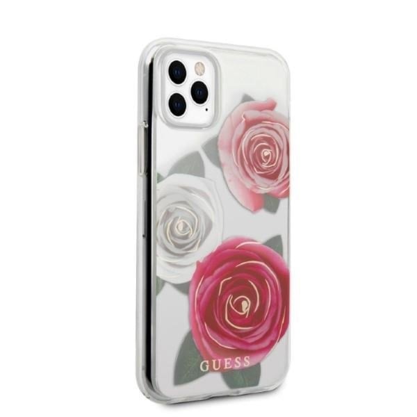 Guess Mobilskal till iPhone 11 Pro Flower Desire Pink White Rose