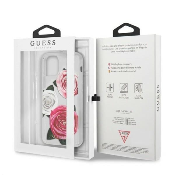 Guess Mobilskal till iPhone 11 Pro Flower Desire Pink White Rose