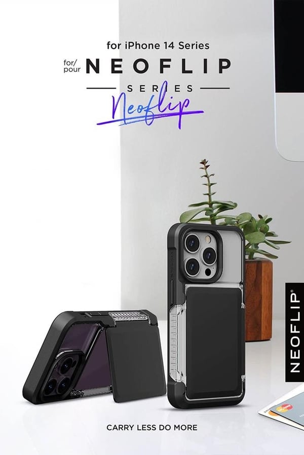 VRS DESIGN Neo Flip Skal iPhone 14 Pro Max - Svart