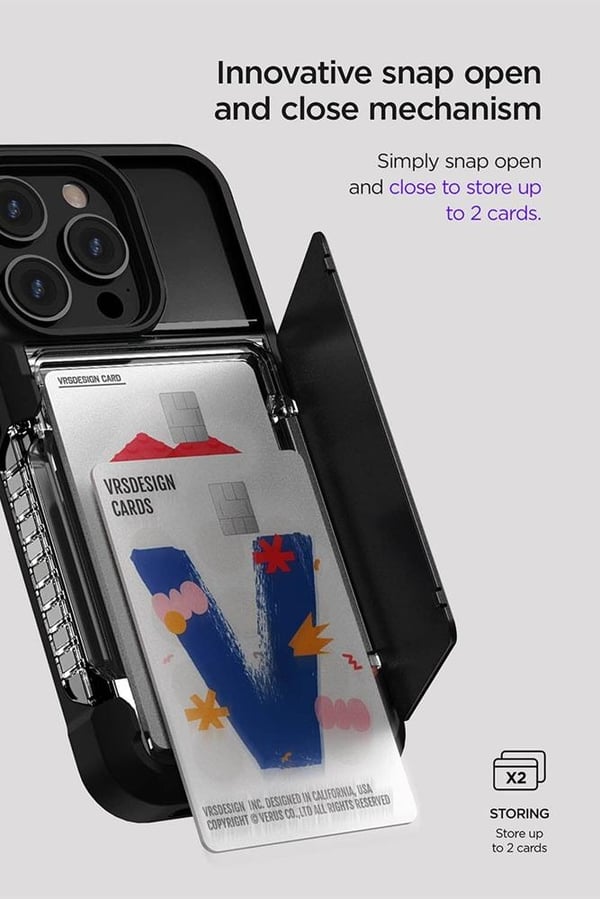 VRS DESIGN Neo Flip Skal iPhone 14 Pro Max - Svart