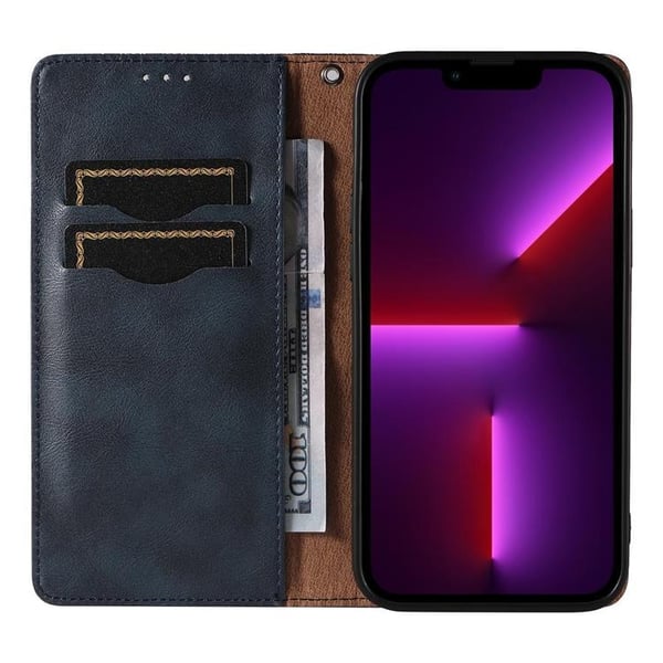 Galaxy S23 Ultra Plånboksfodral Magnet Strap - Blå