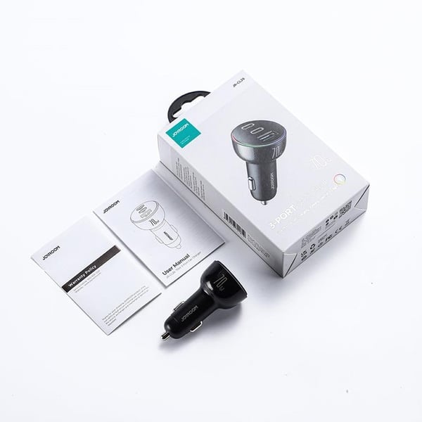 Joyroom Billaddare 3-Ports USB/2x USB-C - Svart