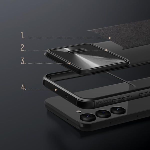 Nillkin Mobilskal till Galaxy S23 Plus CamShield Läder S - Svart