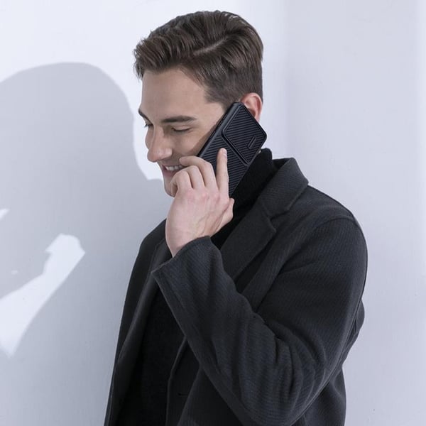 Nillkin Telefontaske til Galaxy S23 CamShield Syntetisk Fiber - Sort