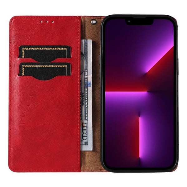 Galaxy S23 Plus Plånboksfodral Magnet Strap - Röd