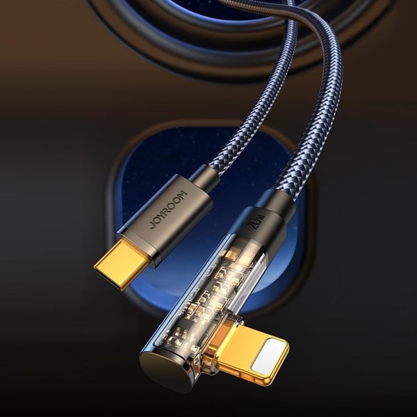 Joyroom Angled USB-C till Lightning kabel 20W 1.2m - Svart