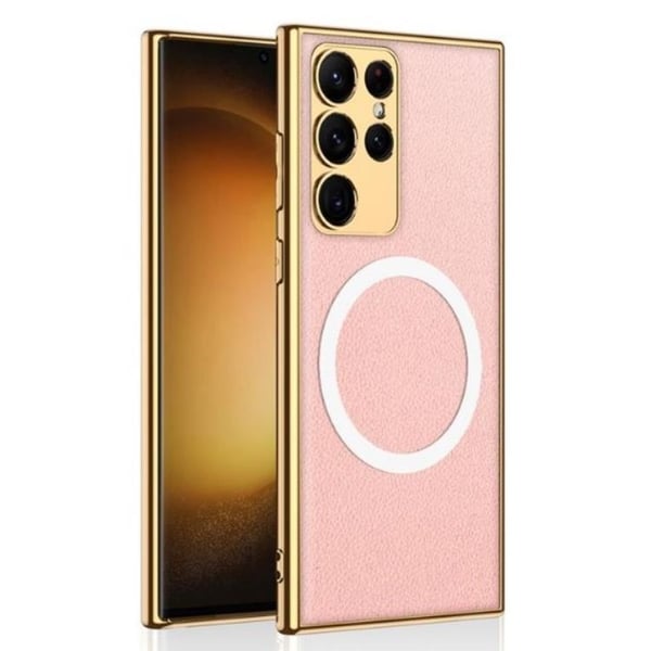GKK Mobilskal till Galaxy S23 Ultra Magsafe Electroplating - Rosa