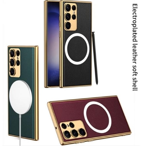 GKK Mobilskal till Galaxy S23 Ultra Magsafe Electroplating - Rosa