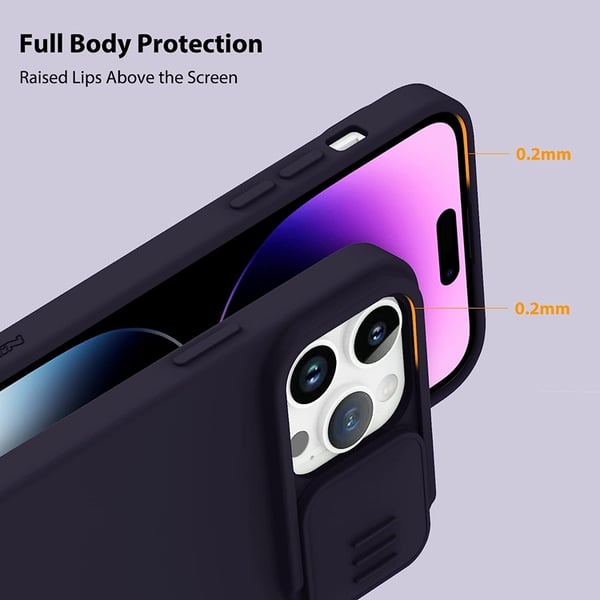 Nillkin Mobilskal till iPhone 14 Plus Magsafe CamShield Silky - Mörklila